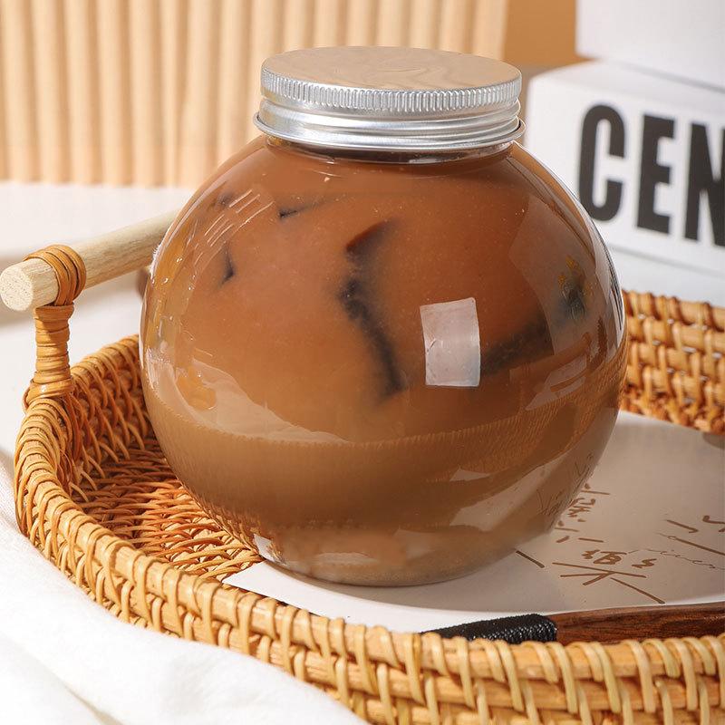 10 Stück 500 ml Kugelform Große Wasserflaschen für Milchtee Transparenter Kaffeebecher Saft Tragbarer Verpackungsbehälter