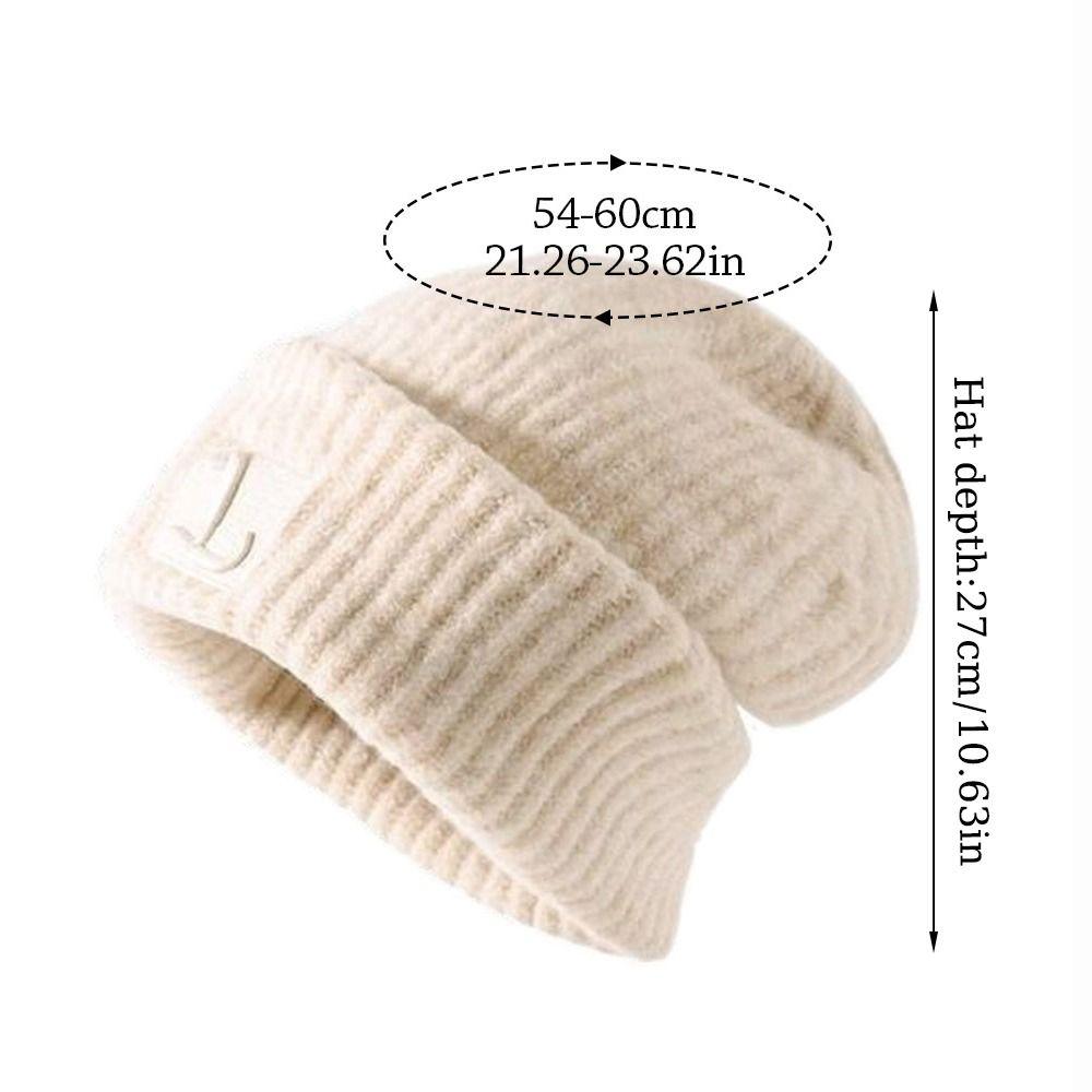 Casual Knitted Beanies Solid Color Windproof Knitted Cap Unisex Ear Warmer Cap Men