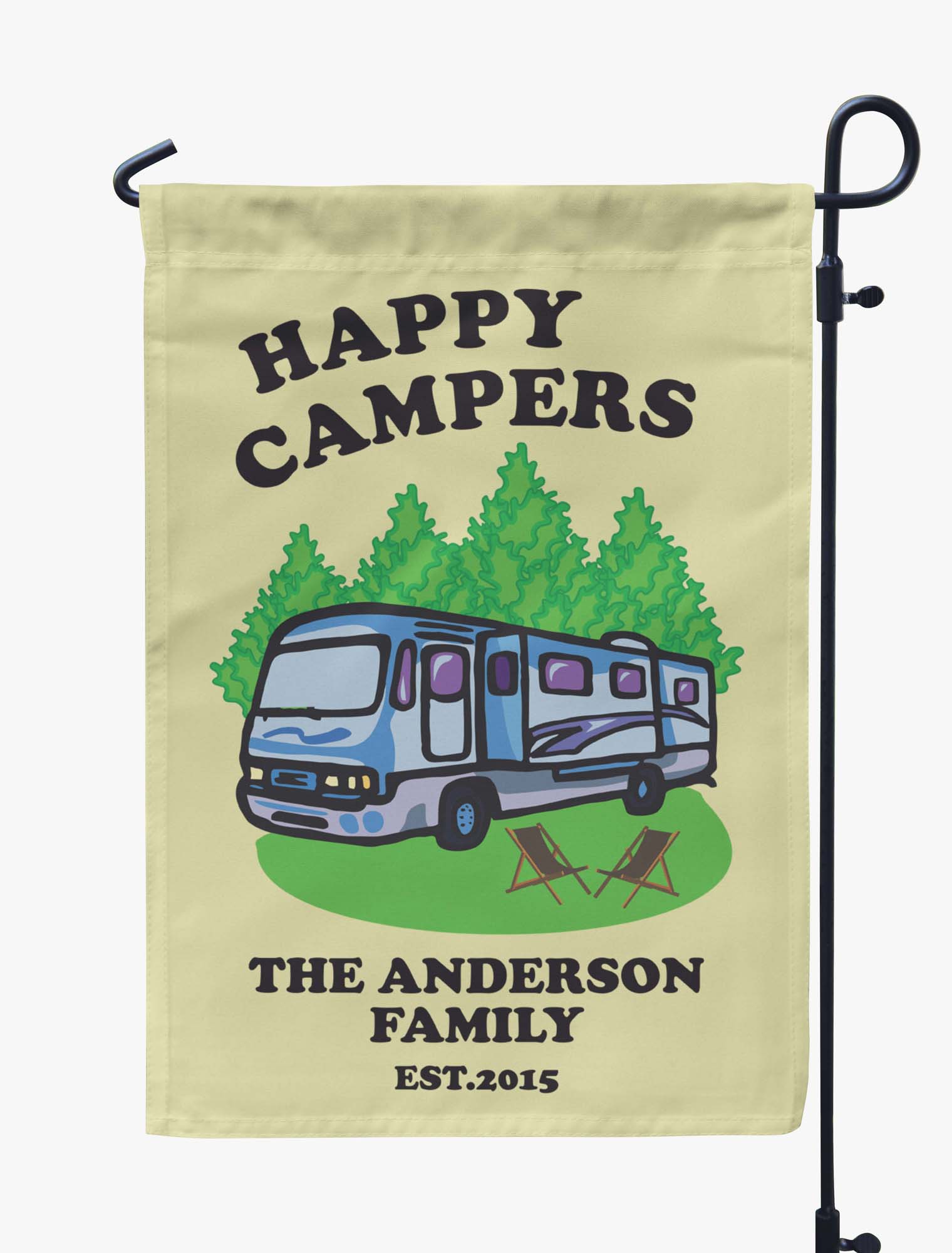 

Printtoo Tan Happy Campers Motorhome CampingA FlagA Custom Personalized CampingA FlagsA For Campers Double Sided 12.5 x 18 Inches дубильная кора