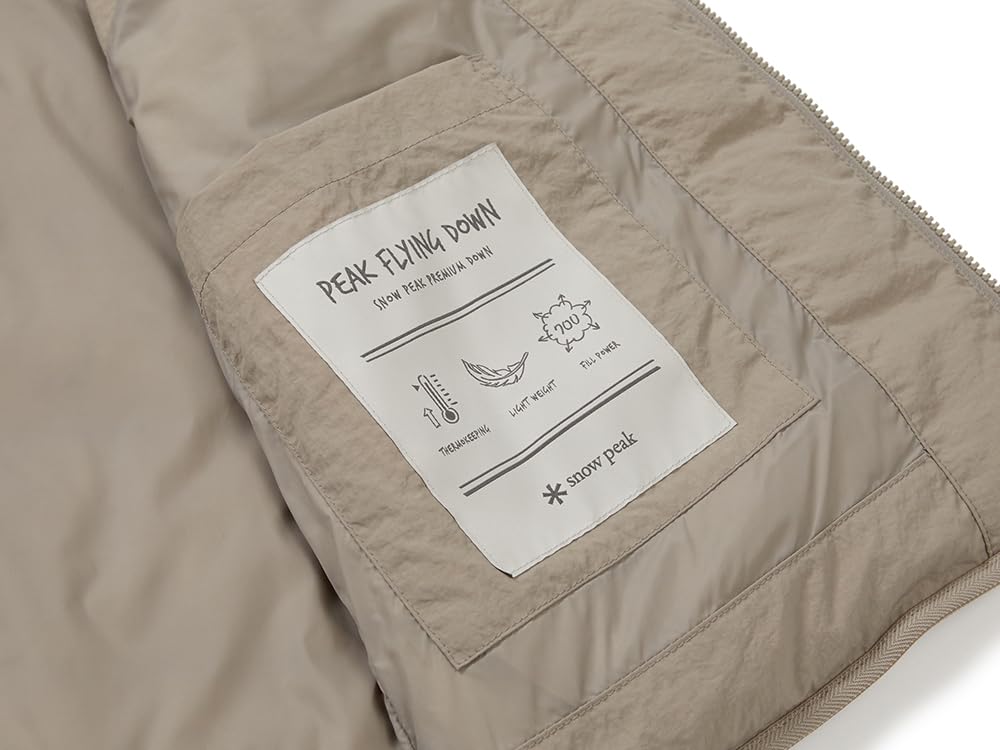 Snow Peak Land Lightweight Down Vest Tan Size Women's GS-S25WWGDV61 (Women's Vest, Grey, M)