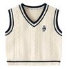 Small and Medium-sized Boys and Girls College Style Knitted Vest Autumn New Children's Contrasting Colors Outside Wearing Sleeveless Sweater Vest