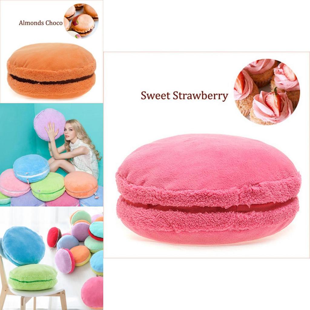 Charming 15 Inch Macaronshaped Cushion With Plush Cover And Supportive Pp Cotton Filling