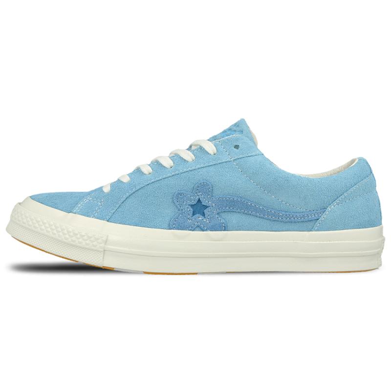 

Golf Le Fleur x Converse One Star Ox Маленький цветок Нескользящие Легкие и Износостойкие Низкие кеды Унисекс Озерно-голубой 37.5