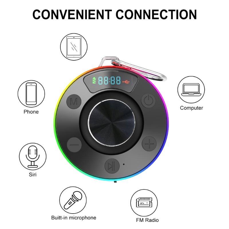 LED Illumination Bluetooth-compatible Floating Speaker Waterproof Portable Pairing Rechargeable Pool Light For Outdoor