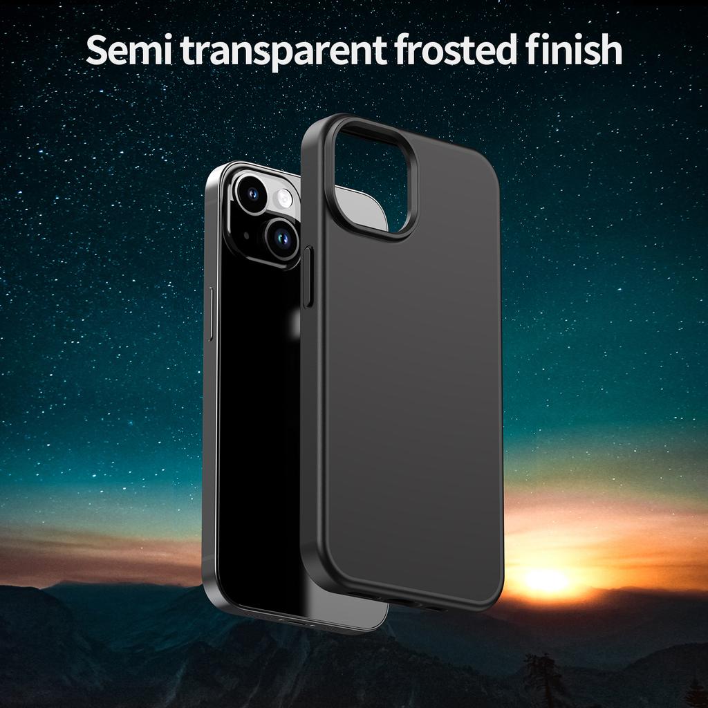 For iPhone 14/13 Case Skin Touch Matte Anti Drop TPU PC Phone Back Cover