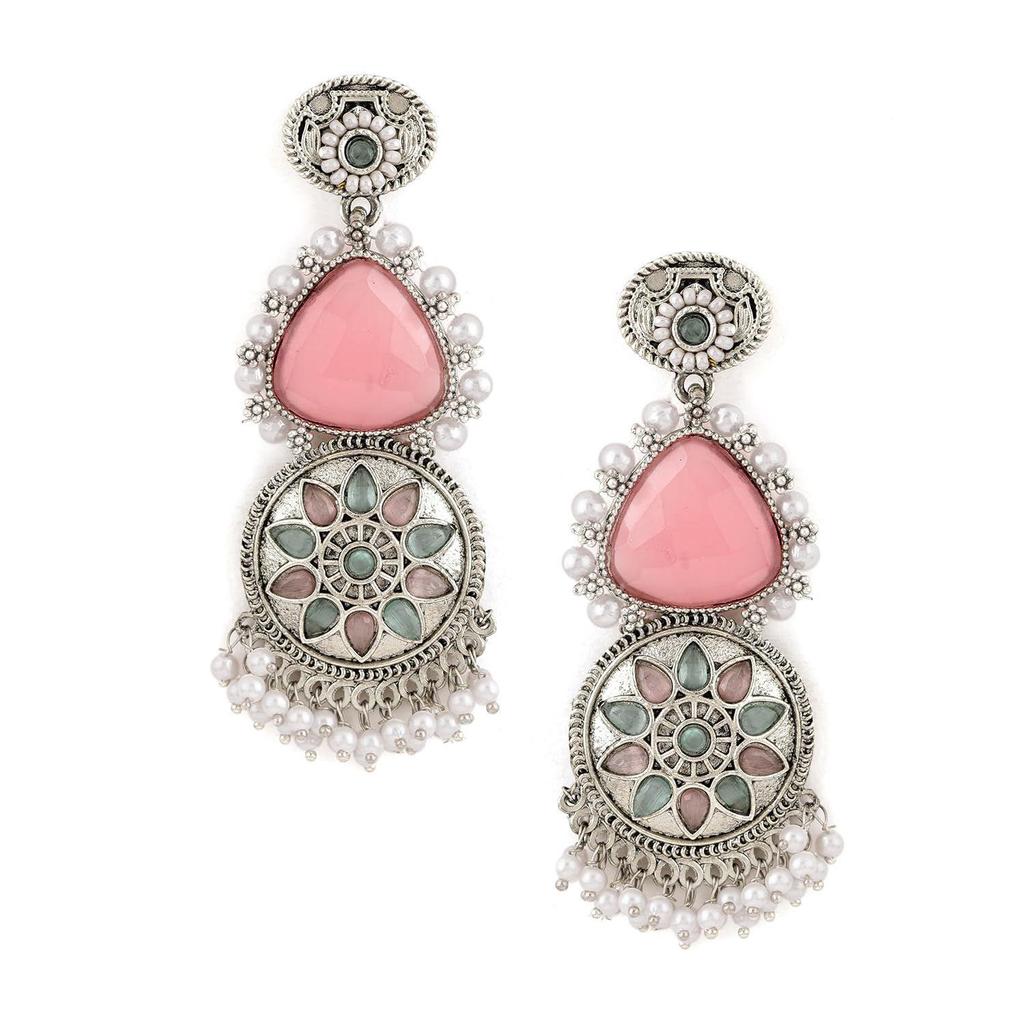 Oxidised Jhumka Earrings Stylish Boho Trendy Jewellery Gift for Women & Girls