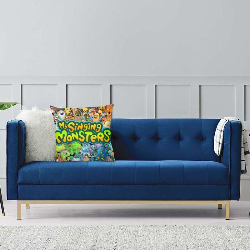 My Singing Monsters Throw Potahy na polštáře Dekorace do obývacího pokoje Severské dobrodružství Videohra Venkovní polštáře Čtvercový povlak na polštář