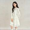 Qiushui Yiren New Chinese Style Stand-Collar A-Line Dress