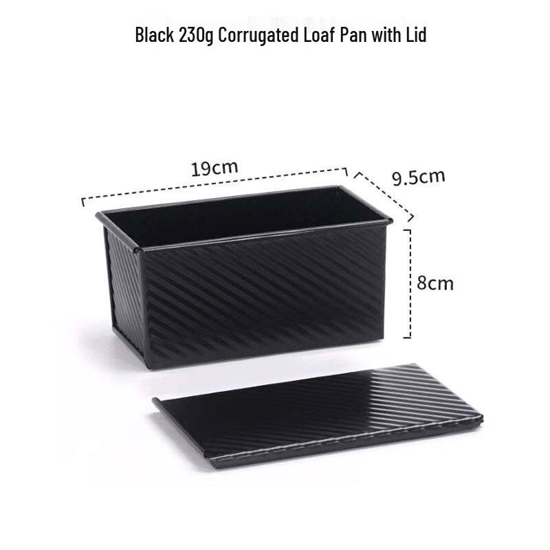 

ZISIZ Rectangular Corrugated Loaf Pan with Lid, 2-Pack
