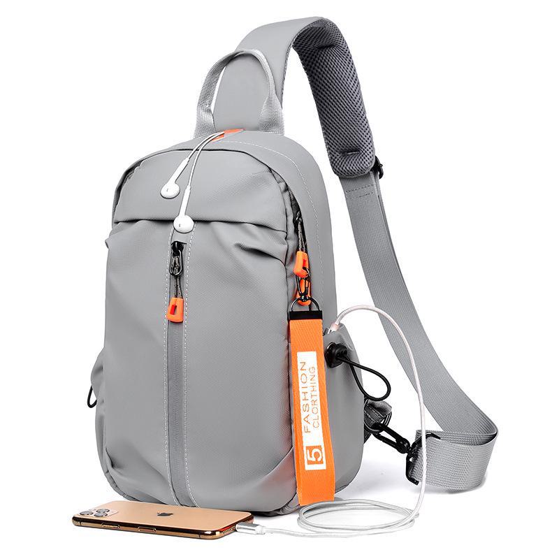 Men's Trendy Chest Bag, Fashionable Casual Sports Messenger Bag, Lightweight Travel Carry-On.