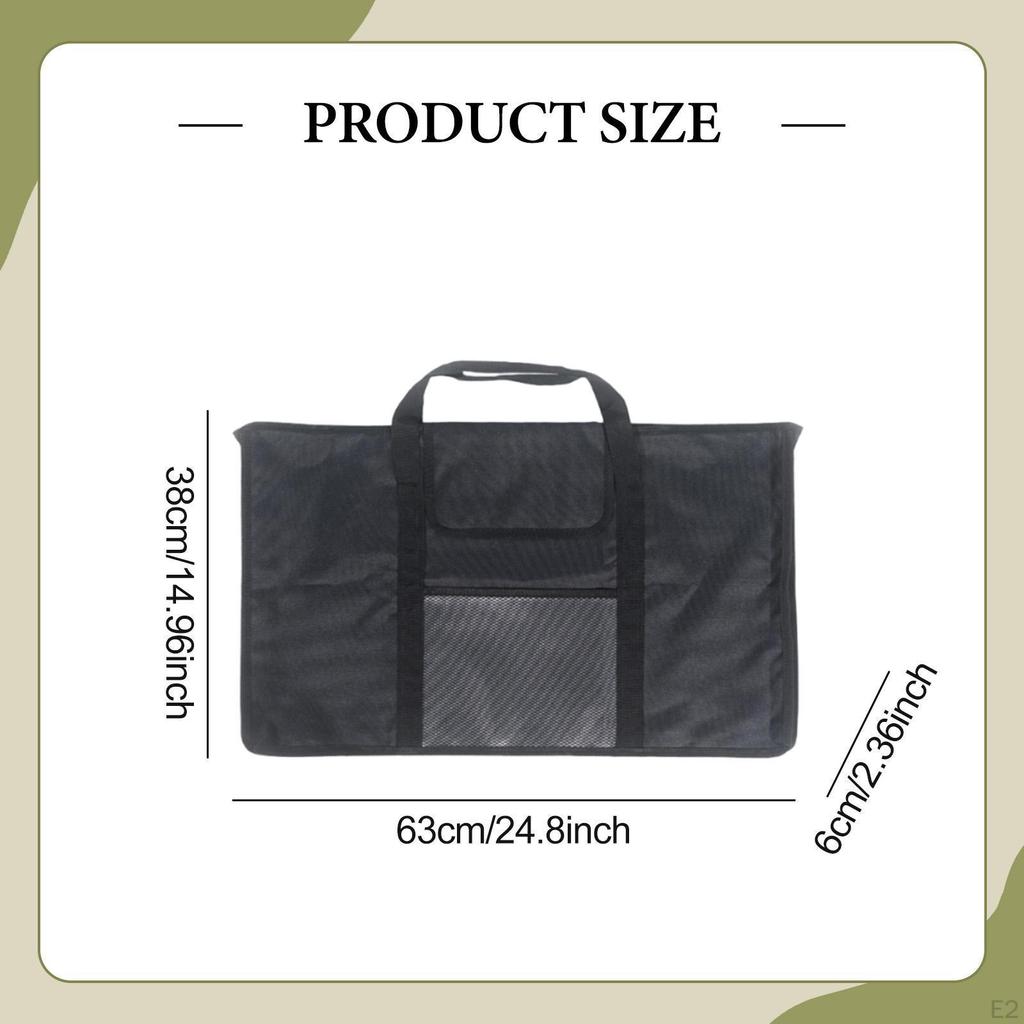 Folding Table Storage Bag with Carry Handle Organizer Wear Resistant Picnic Tote Carrying