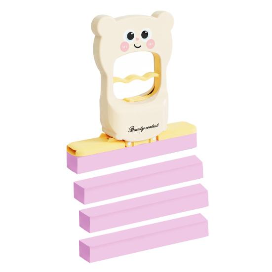 Mini Foldable Desktop Mop Cat Pattern Small Mop with Self-Wringing System Wet/Dry Cleaning Tool Tabletop Mop