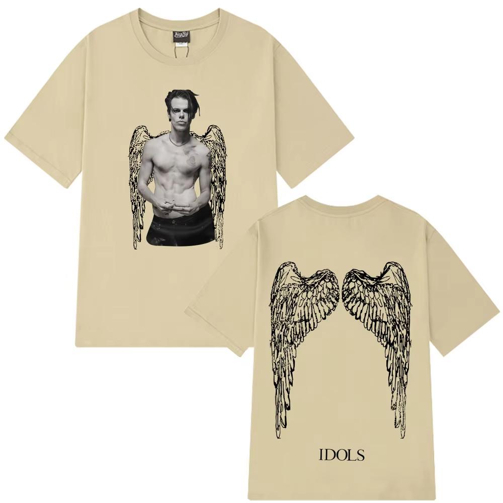 Yungblud IDOLS Wings Album Tour 2025 Tričko Pánské Dámské Módní Hip Hop Krátký Rukáv Pánské Tričko Letní Ležérní Bavlněná Volná Trička