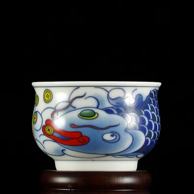 Čína estetická keramika porcelán neobvyklé šálky krásné ručně vyráběné pro kung fu Květinový tieguanyin oolong čaj