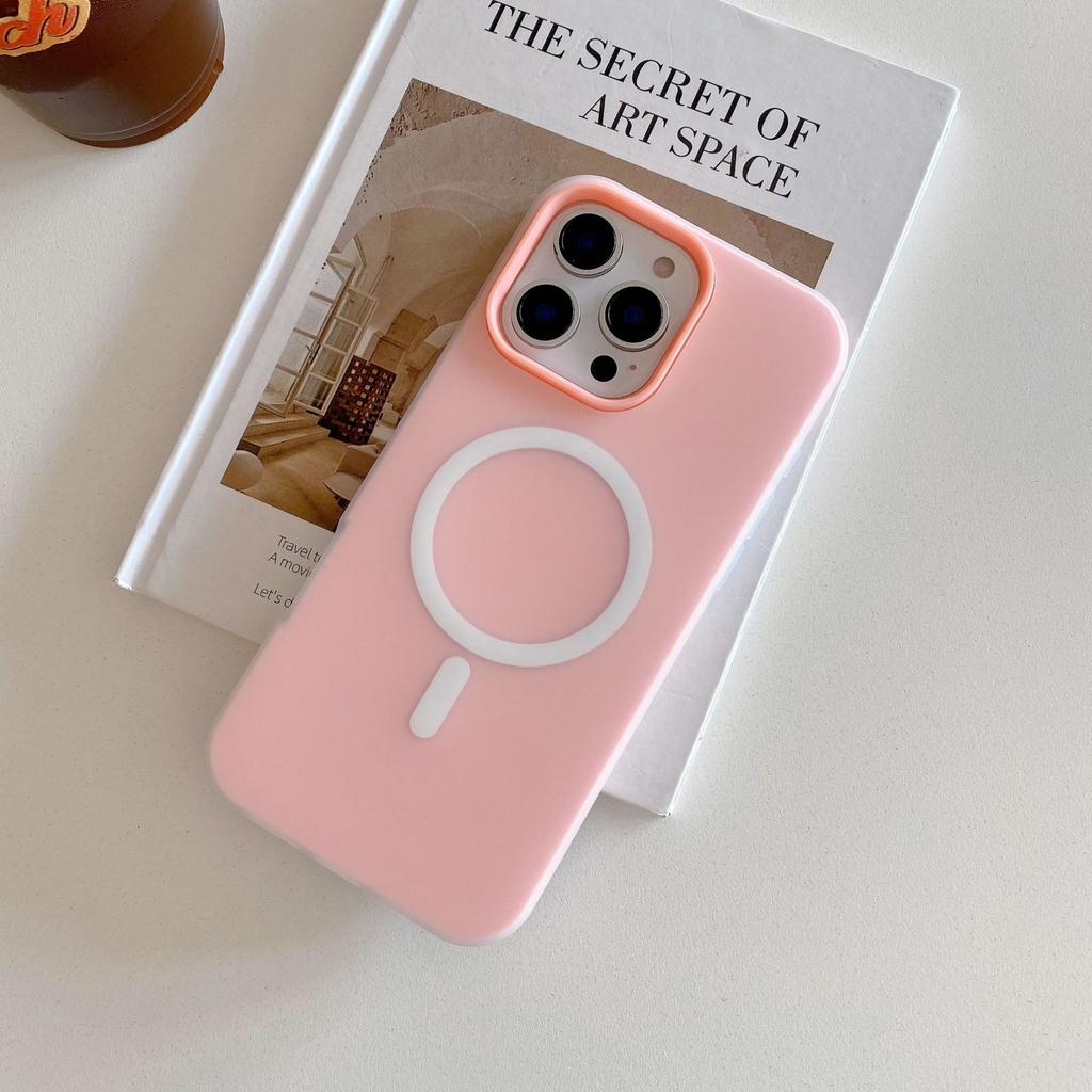 2-In-1 Magnetic Jelly Shell Is Suitable for Apple 16 Mobile Phone Case 14 15magsafe Light Yarn PC Simple 13 All-inclusive.