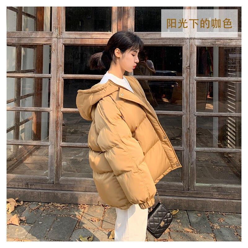 2021 Coreano Mujeres sueltas Abajo Chaqueta de pan de algodón de cintura ancha  Ropa negra azul casual con capucha comprar a buen precio — entrega  gratuita, reseñas reales con fotos — Joom