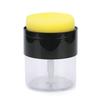 Dispenser Sapone Spugna Rotonda Azionamento a Una Mano Vassoio Inferiore Antigoccia Dispenser Sapone per Bancone Accessori Cucina