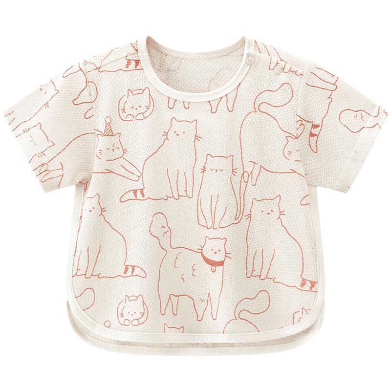 Guai Qi Xiong Unisex Baby Cotton Mesh T-Shirt 90