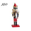 Festival Party Ornament Wooden Nutcracker Soldier Figurine, Handcrafted Solid Wood Christmas Tabletop Holiday Gift for Desk And Bookshelf Decor,
