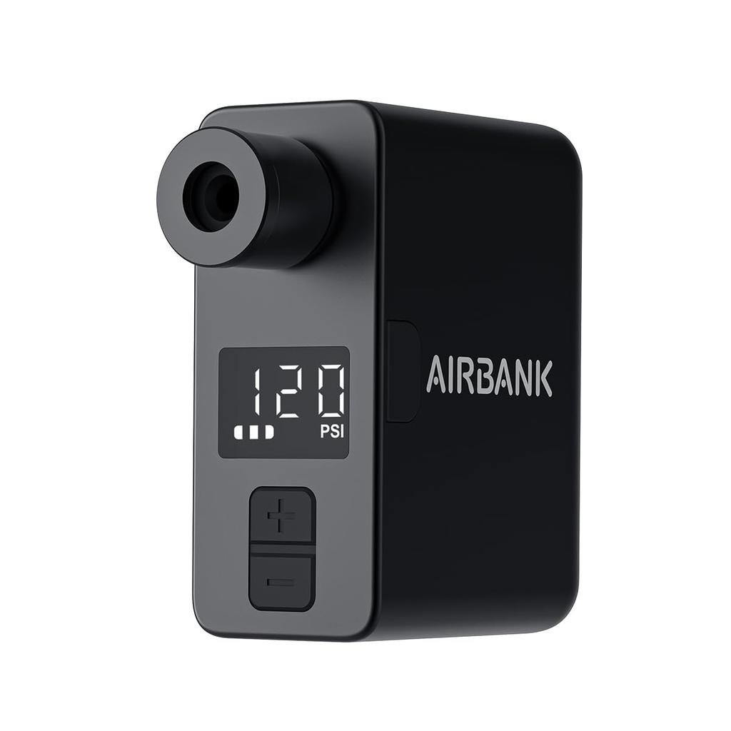 AIRBANK Pocket PRO 120PSI Bicycle with Lightweight Portable Mini Floor Pump for Road Cross and Compatible with Presta and Schrader Valves Pump, Type-C