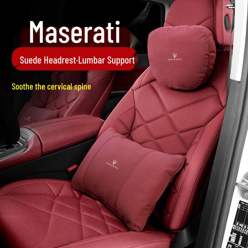 Maserati Levante & Ghibli Maybach Headrest Neck Pillow & Lumbar Support