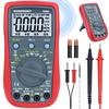 R30D Multimeter 6000 Counts with Test Leads Kit, Alligator Clips, Tweezer Probe, Temperature Probe, CAT III 1000V/20A