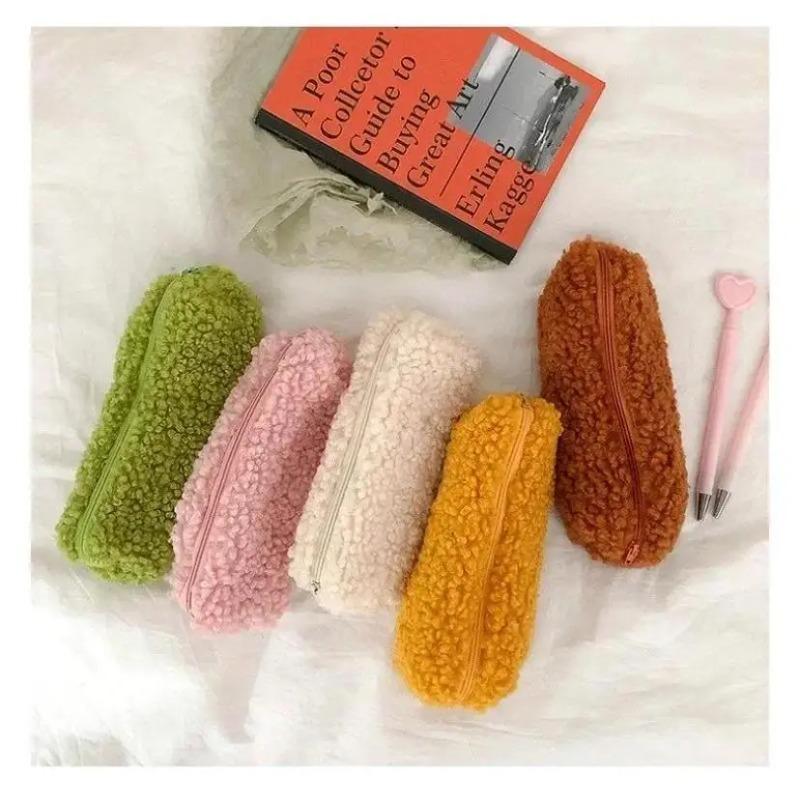 1 Pcs Korean Style Stationery Kawaii Pencil Case for Kids Gift Canvas Simple Pen Storage Bag Student School Office Supplies