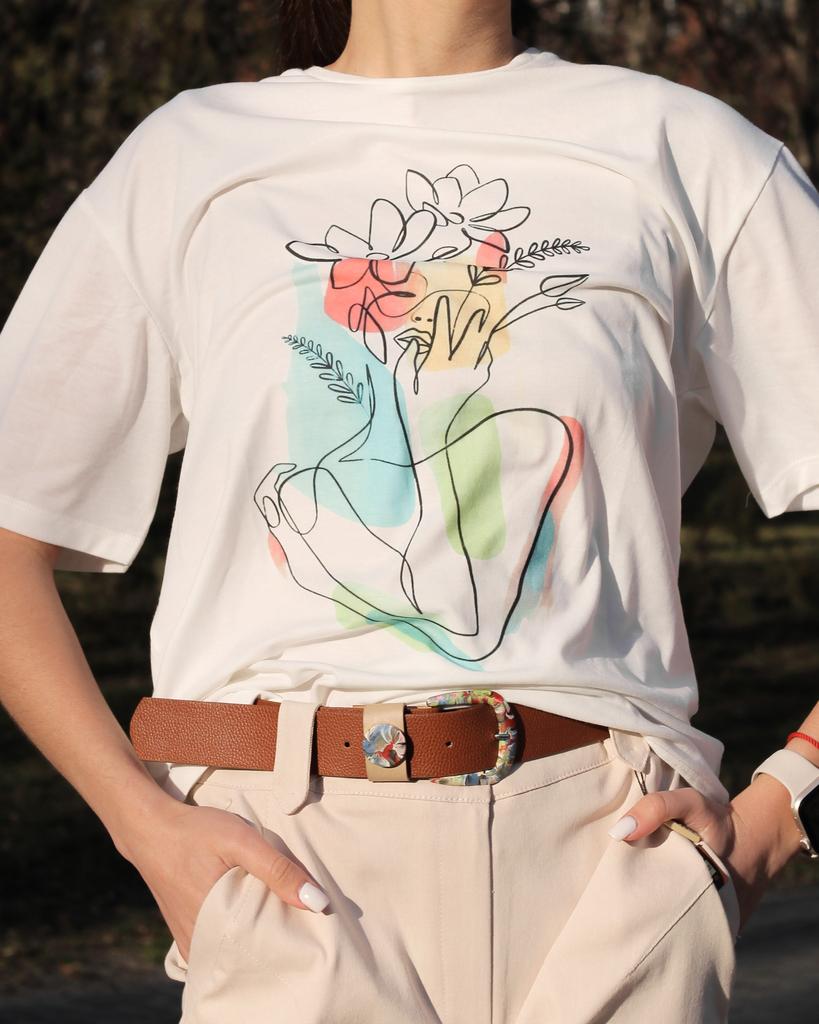 Women's T-shirt MZR 20539 S White