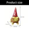 Resin Frogs Statue with Party Hat Handcrafts Model Figurine Statue For Home Desktop Shelf Display Yard Patios Decoration