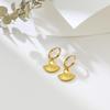 Fashion Personalized Design Fan Earrings Femininity Popular Simple Titanium Steel Earrings Do Not Fade Versatile