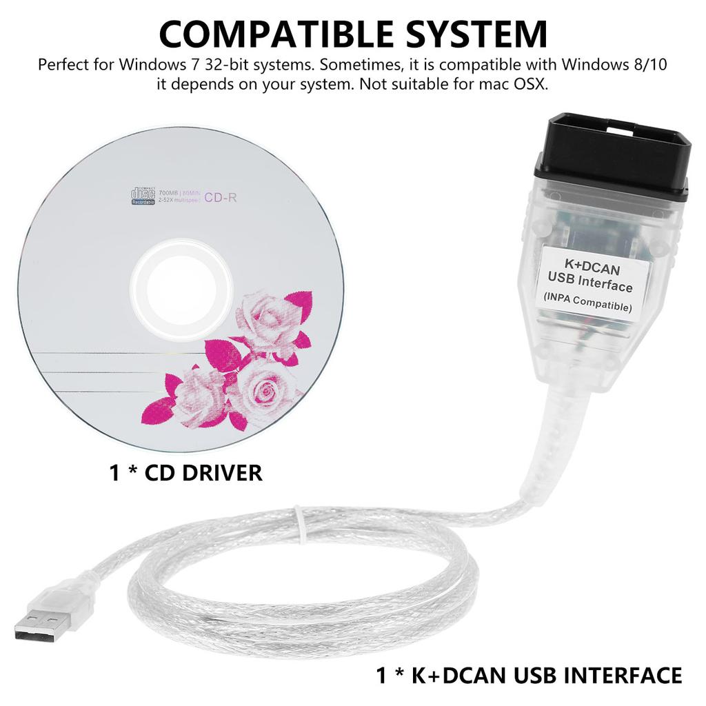 OBD2 Diagnostic Scanner Cable FTDI FT232RL Chip with Switch for Car Auto Professional USB Interface Diagnostic Cable
