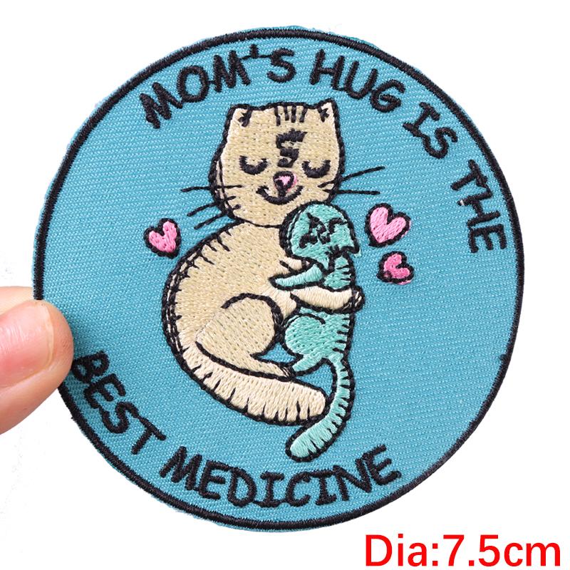 Horror Animal Butterfly Embroidered Patches Bear Cat Shark Patch Iron On Patches For Clothing Thermoadhesive Patches For Clothes