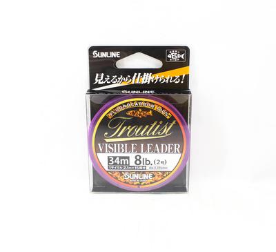 Sunline Bas de Ligne Fluorocarbone Troutist Leader Visible HG 34m 8Lb (5254)