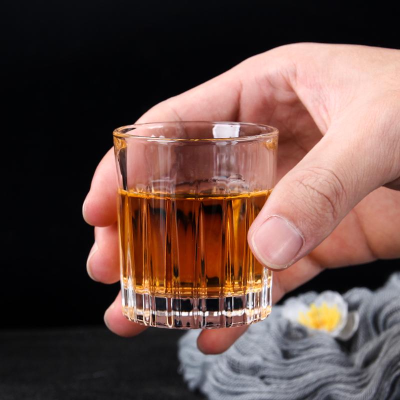 50ml Shot Glass Carved Patterns Vodka Glass Whiskey Shot Glass