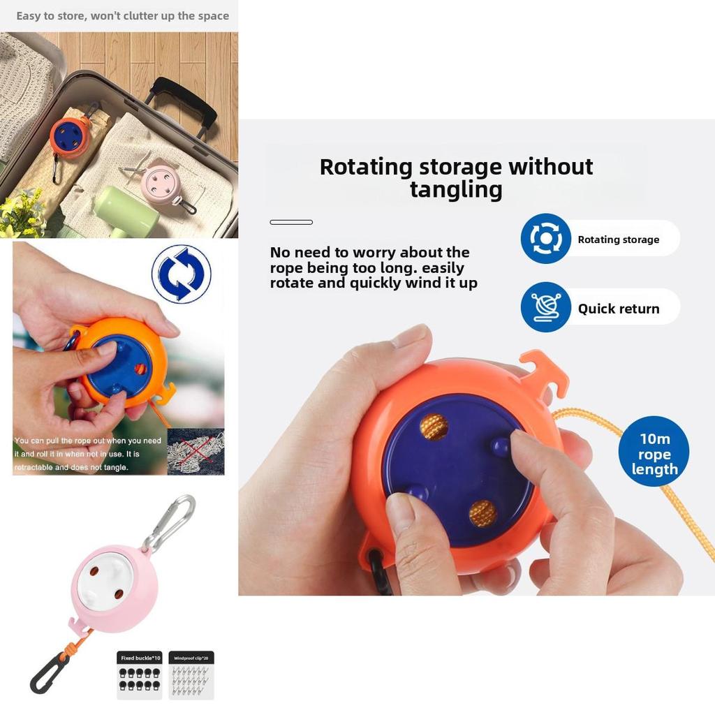 Compact Foldfree Windproof Clothes Rope With Invisible Mount For Hotel And Home Drying Solutions