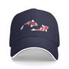 Koi Fish Kuhaku Showa Sanke Koi Fish Design Black Background Baseball Cap Military Tactical Cap Cute Men's Luxury Women's