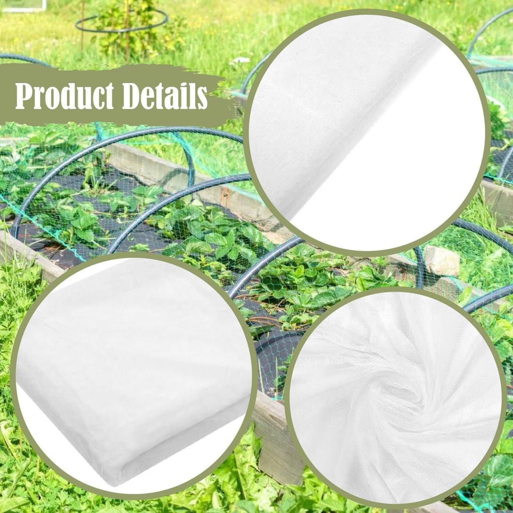 , Plant Cover, 240 Cm Wide, Barrier Row Protective Net for Raised Beds, Fruit, Patio Plants,