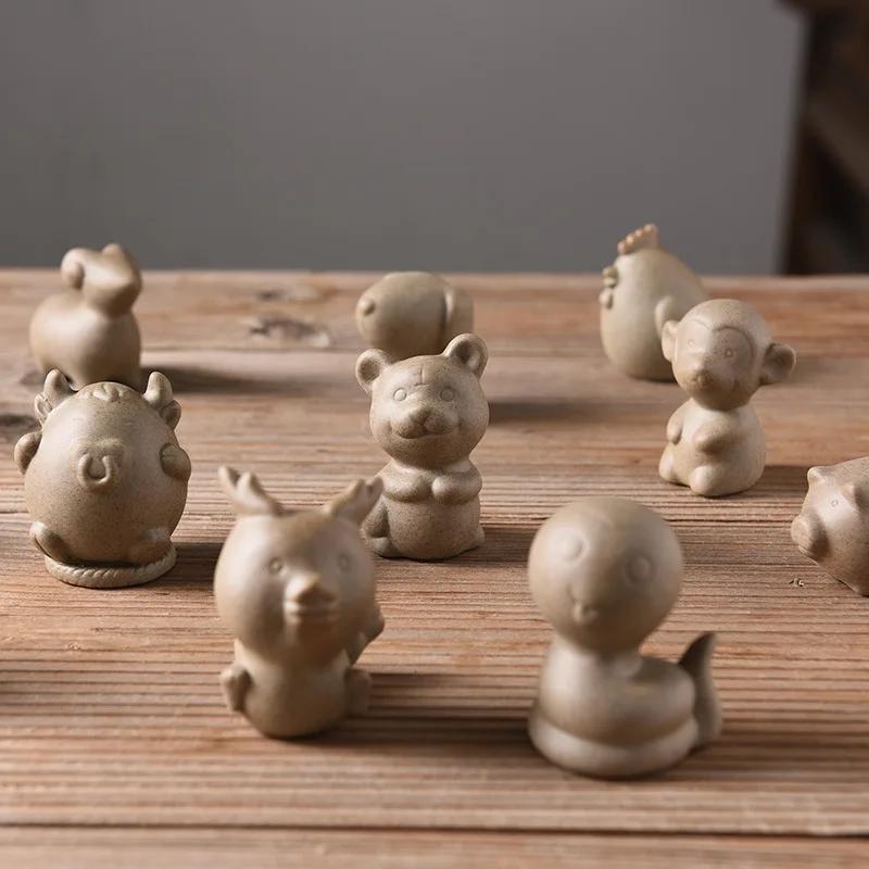 Coarse pottery Twelve Chinese Zodiac Tea Pet Tea Set Tea Ceremony Tea Culture Tea Set Accessories Decoration