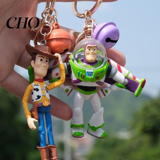 Unisex Car Keychain Pendant, Woody Buzz Lightyear Air Freshener, Aromatherapy Polyvinyl Chloride Vent Clip Accessory for Toy Fan Gift Toy-Story