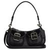 Bolsa de Ombro Tote Ashton com Logo Estampado em Lona Revestida e Couro Liso Média Feminina Preto CY658-QBMI5
