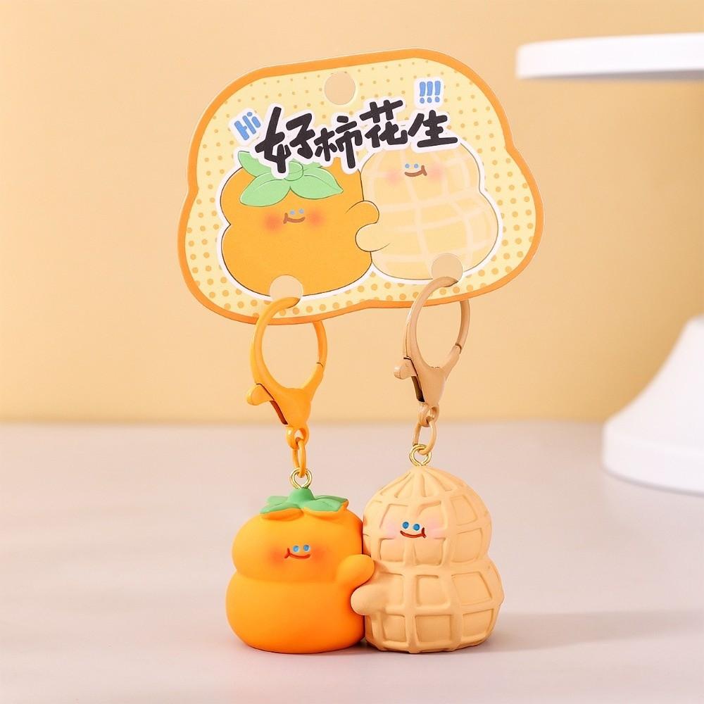 Magnetic Cat Figurine Keychain Capybara Couple Pendants  Car Key Accessories