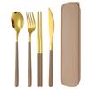 Portable Stainless Steel Cutlery Set: Knife, Fork, Spoon, Chopsticks with Storage Box