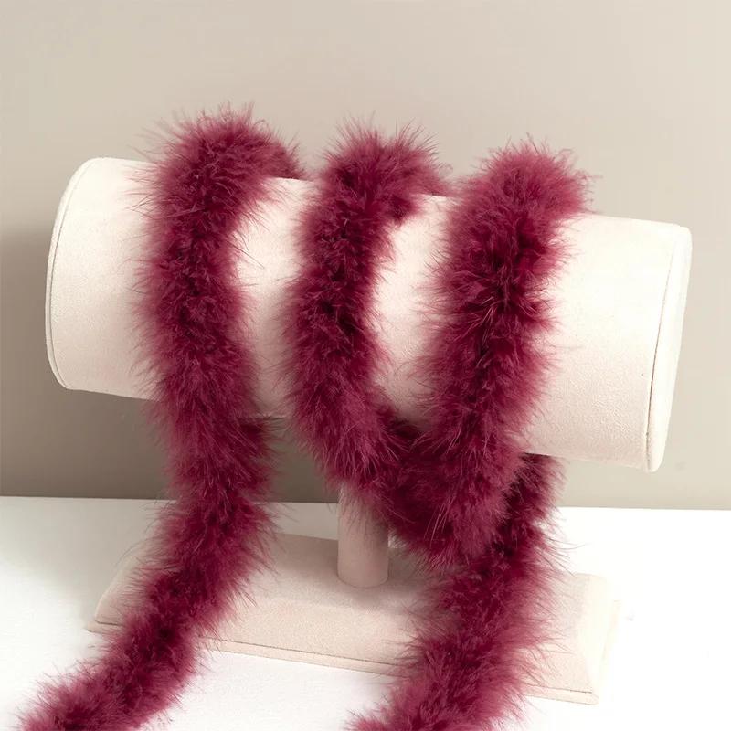 DIY 2M Fluffy Marabou Feather Boa Natural Turkey Feathers DIY Craft Sewing Trim Hat Costume Decor Home Wedding Party Accessories