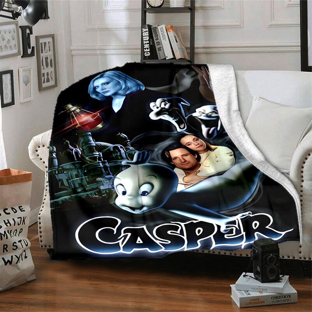 1pc Casper1 Blanket, Gift, for Men and Women, Soft Blanket, Good for Sofa Bed Couch Travel, Lightweight Flannel Blanket