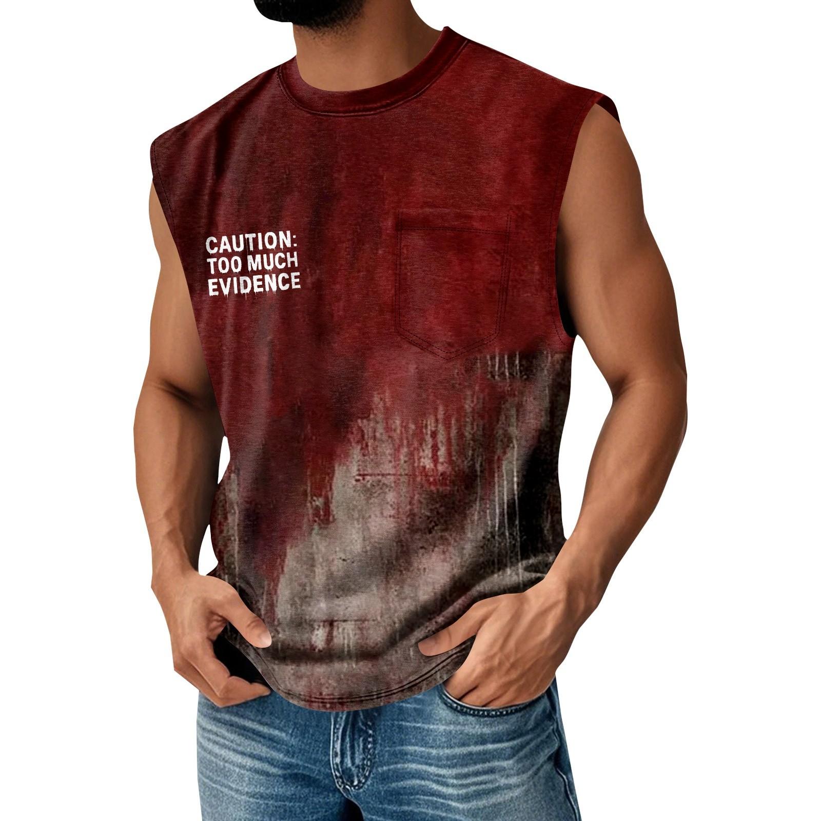 

Men s Summer Solid Color Pocket Sports Vest Men s Sports Casual Vest XXL