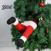 Xmas Tree Ornament for Kids Christmas Elf Stuffed Leg Ornaments Santa Green/Red Legs Decorations Poseable Indoor Fireplace Holiday Door Wreath