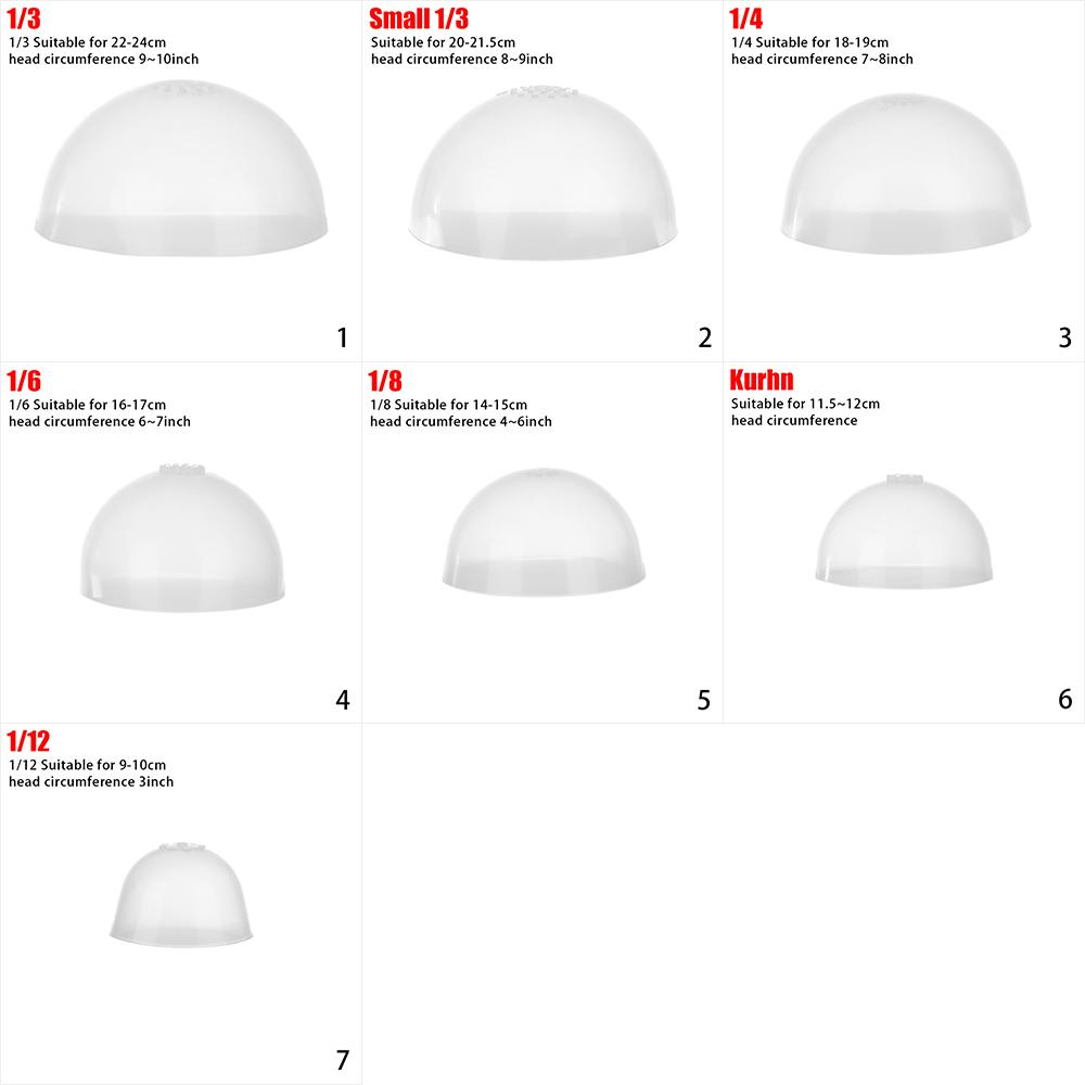For 1/3 1/4 1/6 1/8 1/12 Doll-Specific Fixed Wig Headgear Silicone Headgear Diy Counter Slip Counter Staining Hair Wigs Cover