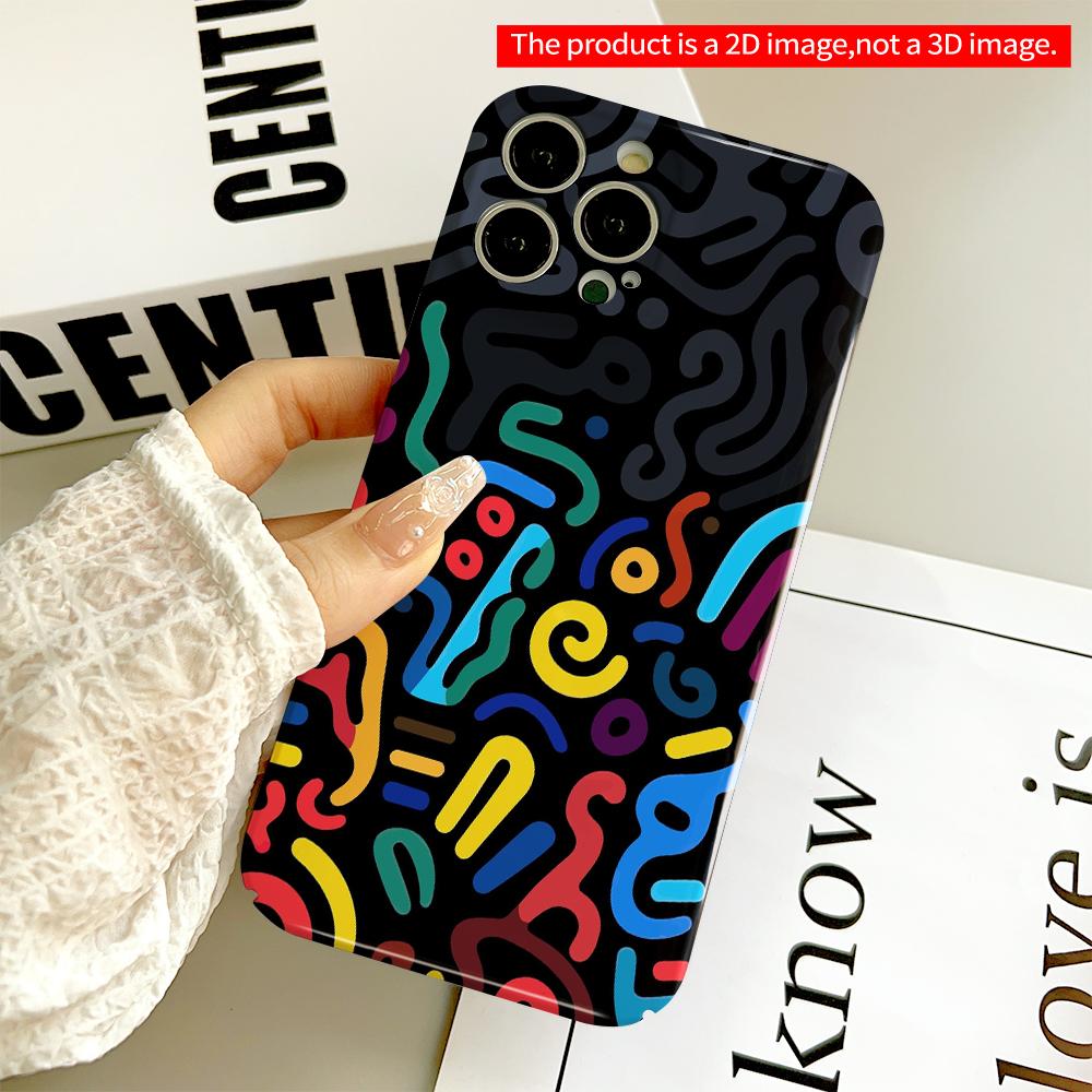 Vibrant Abstract Swirls Phone Case All Inclusive Film Hard Phone Case, Compatible with iPhone 18 Pro Max 17 16 15 14 13 12 11