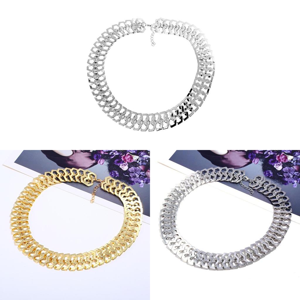 Vintage Geometric Alloy Chain Necklace With Talisman Pendant For Women