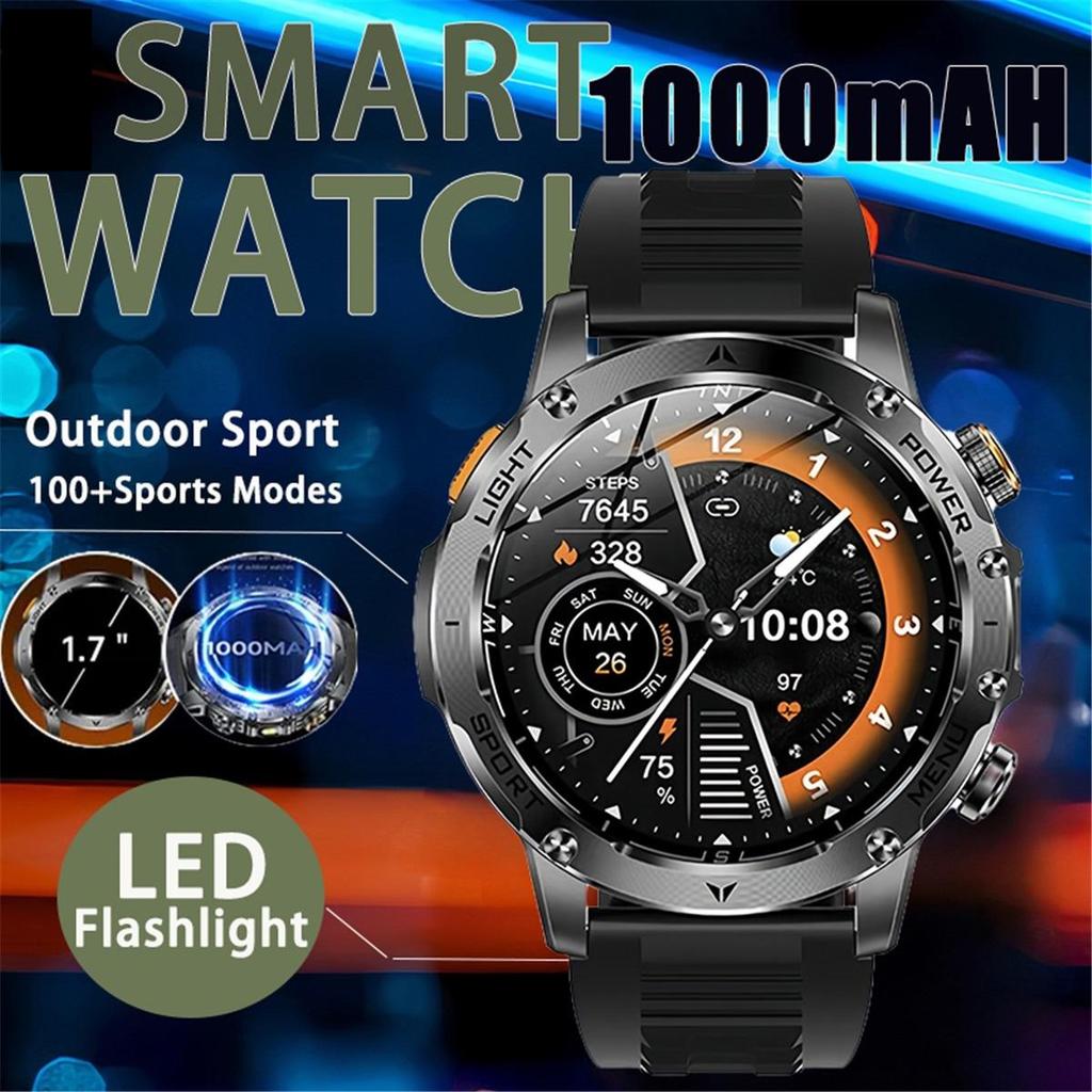 2026 Outdoor New 1000mAh Battery T-Rex 3 Military Grade Smart Watch Men IP69K Waterproof GPS HD Bluetooth Call 100 Sports Watch
